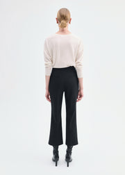 V-Neck Sweater in Fine Cashmere - Ivory - CO Collections